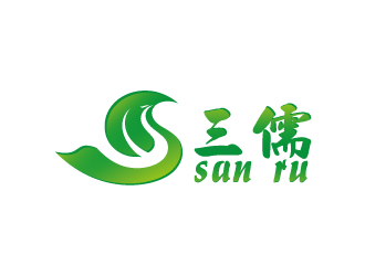 周金進的三儒茗茶館人物logologo設計