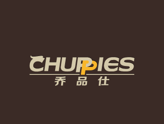 周金進的英文:chuppies 中文：喬品仕logo設計