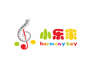 小樂家（中文名），harmony bay （英文名）logo設(shè)計(jì)