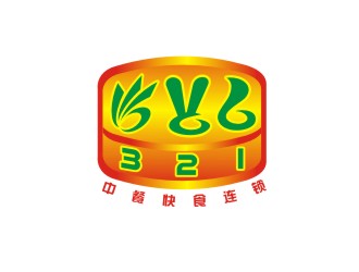 李泉輝的321 中餐快食連鎖logo設(shè)計(jì)