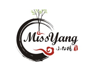 李泉輝的Restaurant Miss Yang 小白楊食府logo設計