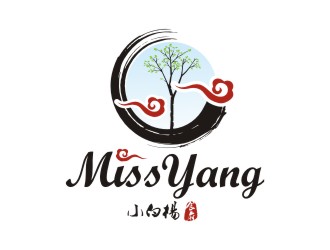 李泉輝的Restaurant Miss Yang 小白楊食府logo設計