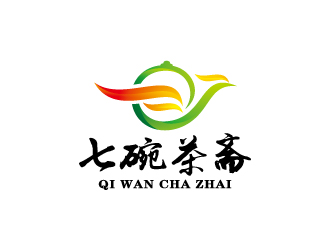 周金進的七碗茶齋茶館logo設計