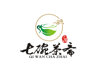 楊福的七碗茶齋茶館logo設計