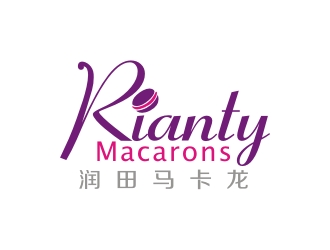 曾翼的潤田馬卡龍甜品店鋪logo設計