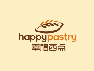 曾翼的面包店logo-幸福西點logo設計