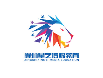 吳曉偉的醒獅星藝傳媒教育 動物頭像logologo設計