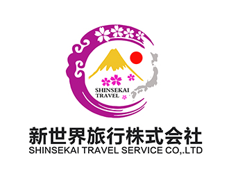 潘樂的新世界旅行株式會社  shinsekai travel service co,.ltdlogo設計