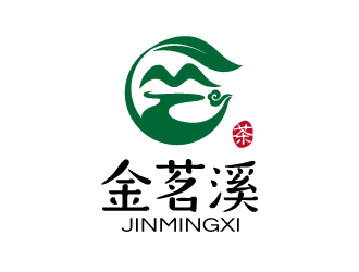 張俊的茶葉商標設計山水元素logo設計