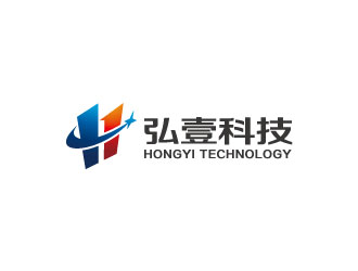 張曉明的弘壹科技網貸公司負空間標志logo設計