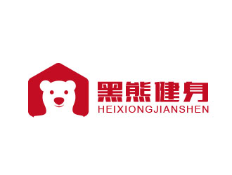 朱紅娟的黑熊健身logo設(shè)計