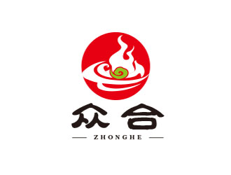 朱紅娟的眾合餐飲會所logo設(shè)計